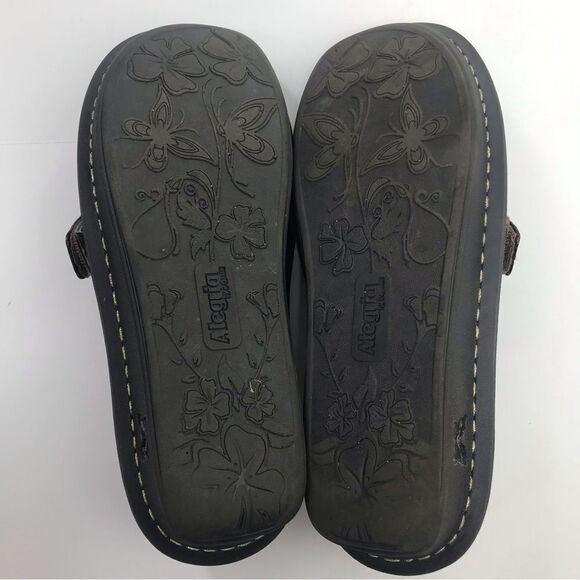 Alegria FELIZ 713 Brown Patent Leather Snakeskin Print Mary Jane Support Shoes - Picture 13 of 16